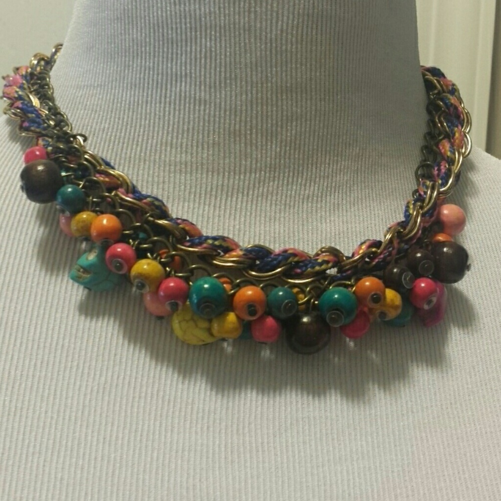 Colorful statement necklace